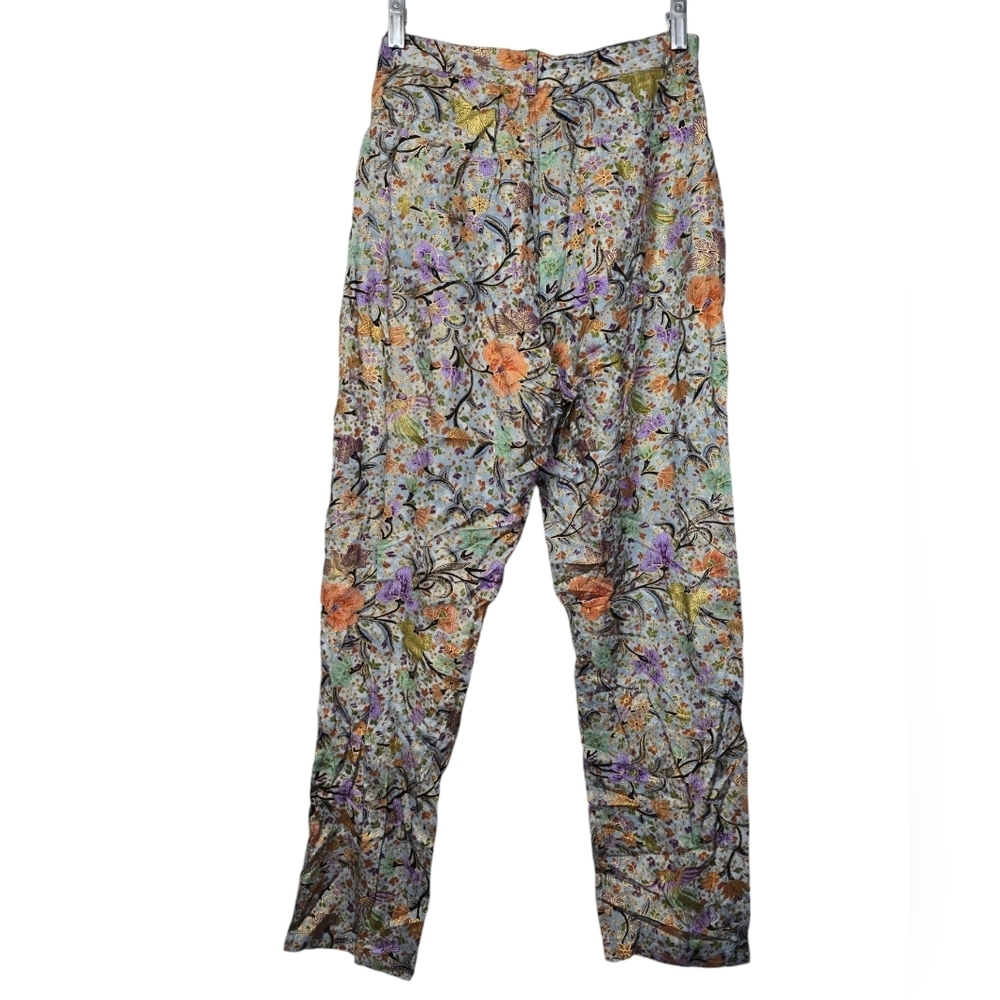 Paul Ropp Floral Multi Colored Colorful Rayon Pants M - Picture 4 of 8